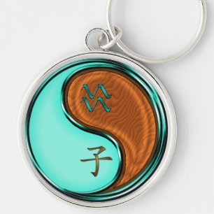 Aquarius & Wood Rat Keychain