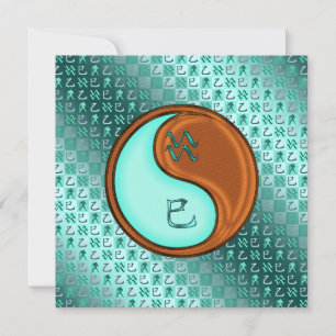 Aquarius & Wood Snake Card