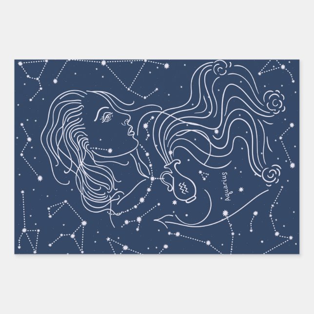 Aquarius Wrapping Paper Sheet (Front)