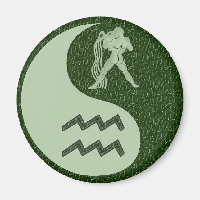 Aquarius Yin Yang Magnet (Front)