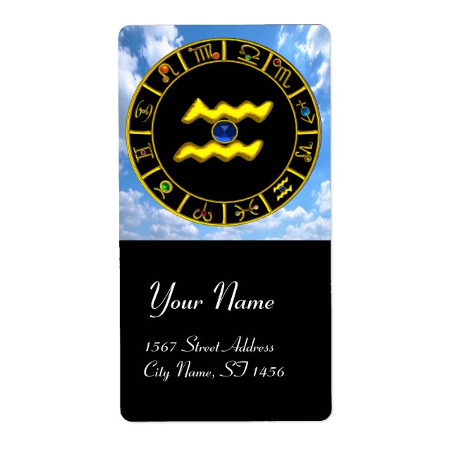 AQUARIUS ZODIAC ANNIVERSAIRE JEWEL Blue Sapphire G (Devant)