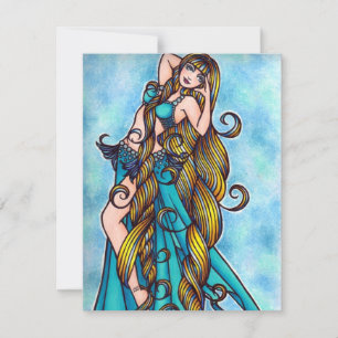 Aquarius Zodiac Belly Dance Card