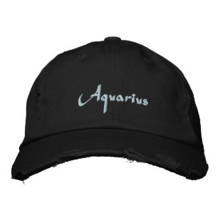Aquarius Zodiac Brodé Casquette / Casquette
