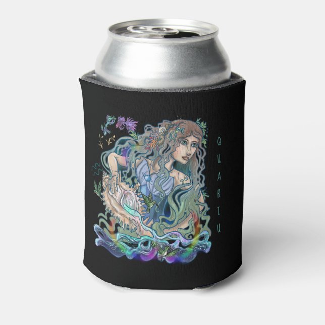 Aquarius Zodiac Can Cooler (Can Back)