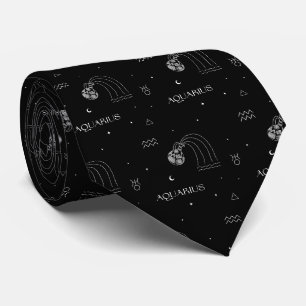 Aquarius Zodiac - Celestial Water Bearer (1) Tie