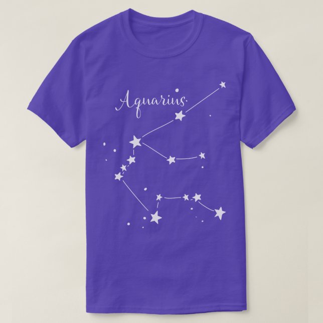 Aquarius Zodiac Constellation T-shirt (Design Front)