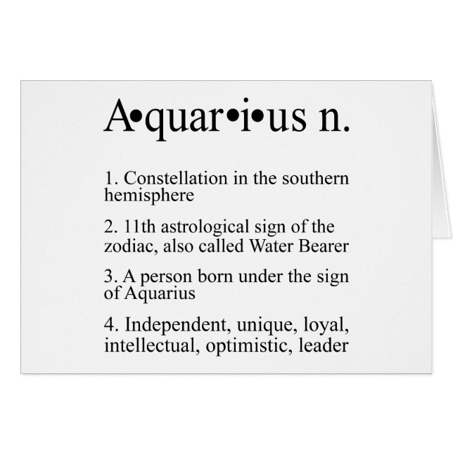 Aquarius Zodiac Definition