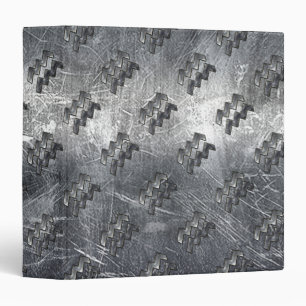 Aquarius Zodiac Distressed Silver Steel Style Binder