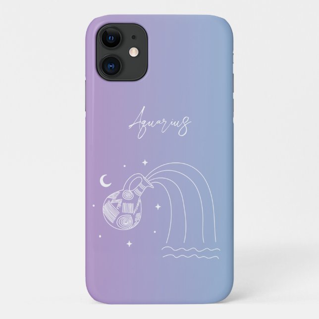 Aquarius zodiac horoscope star sign gradient Case-Mate iPhone case (Back)