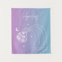 Aquarius zodiac horoscope star sign gradient