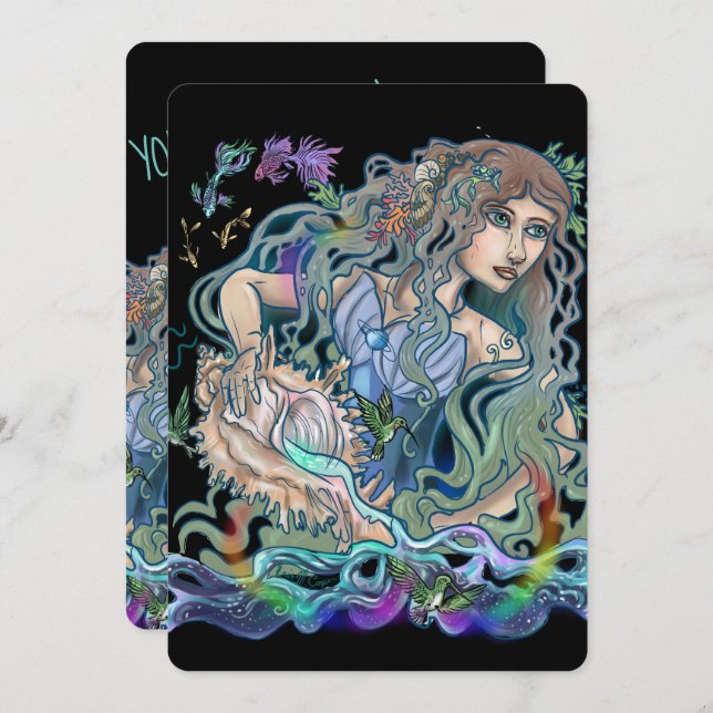 Aquarius Zodiac Invitation (Front/Back)