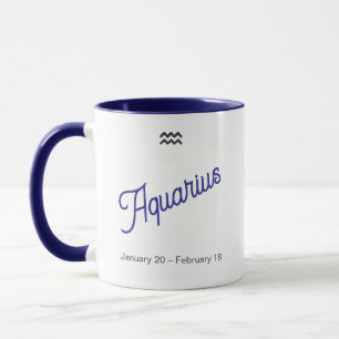 Aquarius Zodiac Mug - Astrology Coffee Cup