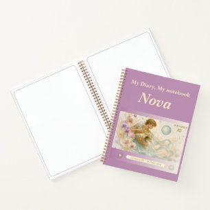 Aquarius Zodiac Notebook/Diary – Art Nouveau Notebook