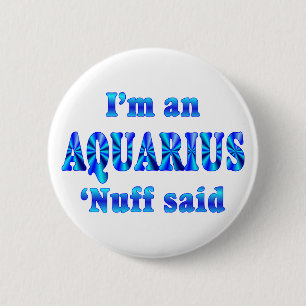 Aquarius Zodiac Sign 2 Inch Round Button