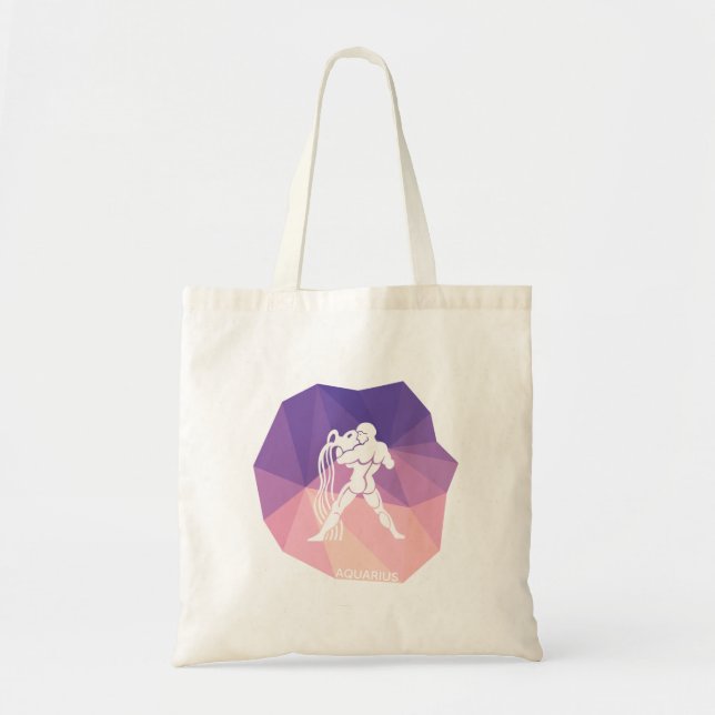 Aquarius zodiac sign 3d effect design bag (Front)