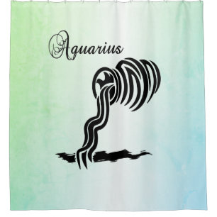 Aquarius Zodiac Sign and Symbol Blue Green