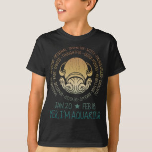 Aquarius Zodiac Sign - Aquarius Personality Featur T-Shirt