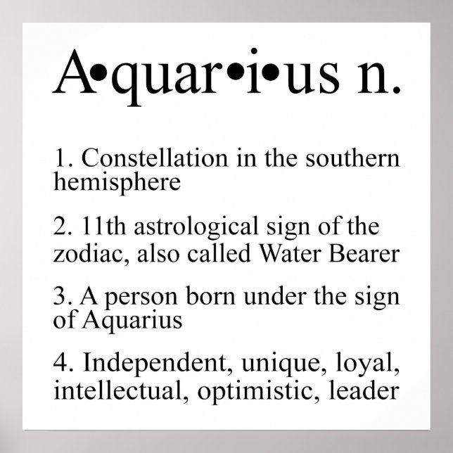Aquarius Zodiac Sign | Astrology Horoscope (Front)