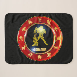 Aquarius Zodiac Sign Astrology Sherpa Blanket