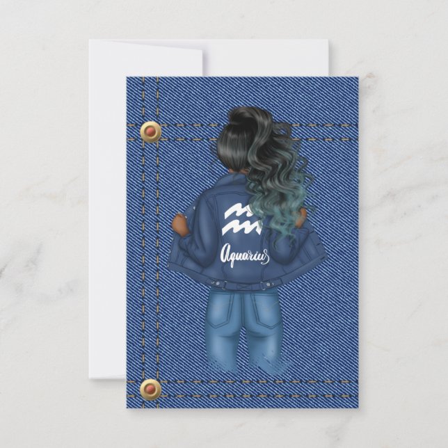 Aquarius Zodiac Sign Birthday Party Invitation (Front)