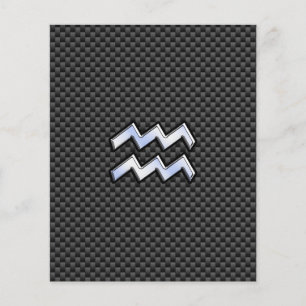 Aquarius Zodiac Sign Carbon Fibre Style Flyer