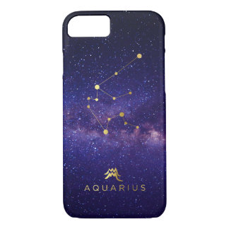 Aquarius Zodiac Sign Galaxy IPhone Case