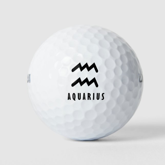 Aquarius zodiac sign golf balls (Front)