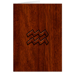 Aquarius Zodiac Sign Mahogany Style