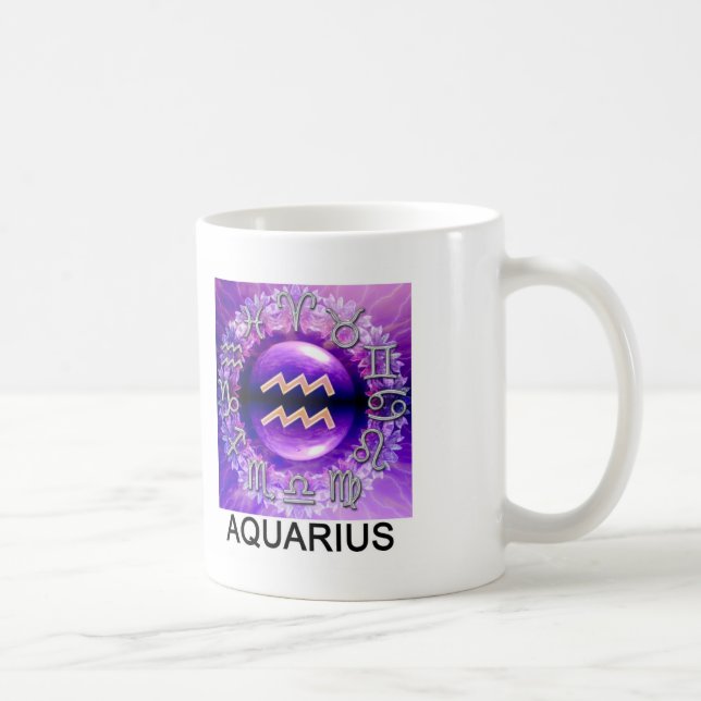 Aquarius Zodiac Sign Mug (Right)