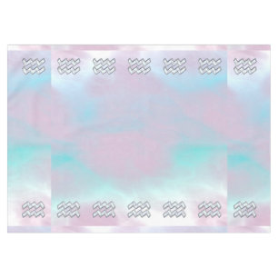 Aquarius Zodiac Sign Pastels Mother of Pearl Decor Tablecloth