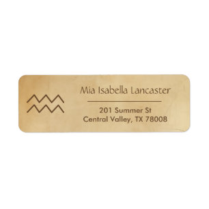Aquarius Zodiac Sign - Return Address Labels