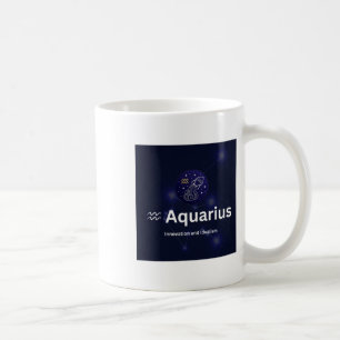 Aquarius Zodiac Sign Sticker Coffee Mug