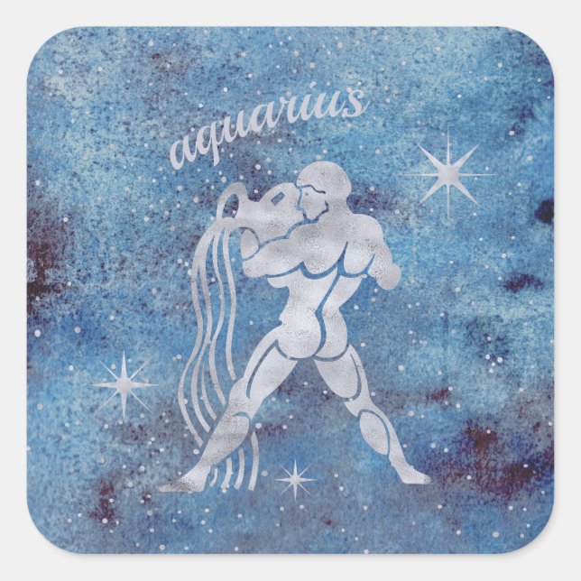 Aquarius Zodiac Sign Stickers (Front)