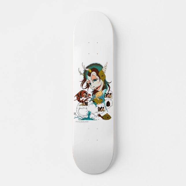 aquarius zodiac skateboard (Front)