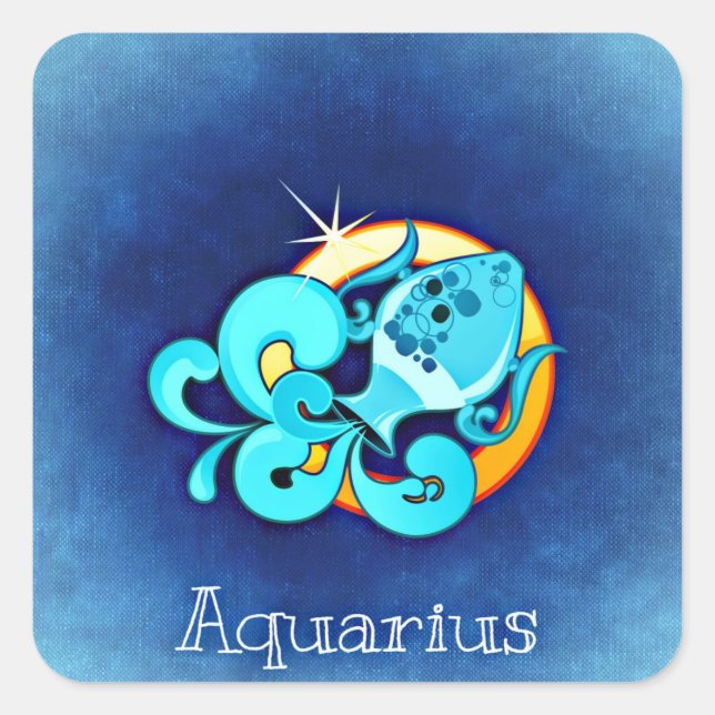 aquarius zodiac stickers (Front)