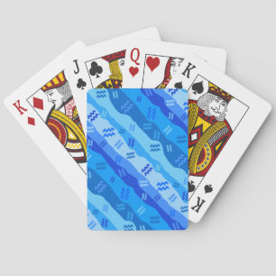 Aquarius Zodiac Stripes Playing Cards