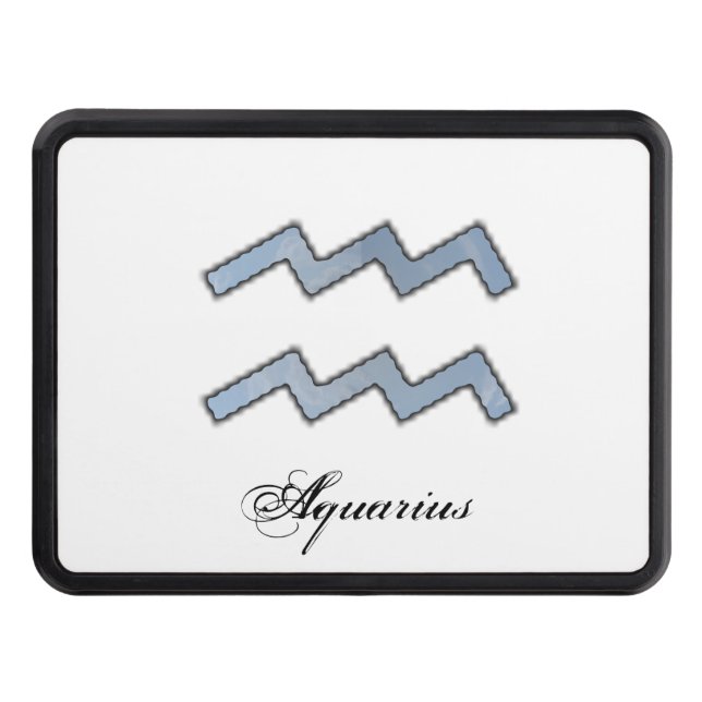Aquarius Zodiac Symbol Element by K Yoncich Trailer Hitch Cover (Front)