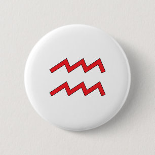 Aquarius, Zodiac symbol, horoscope 2 Inch Round Button