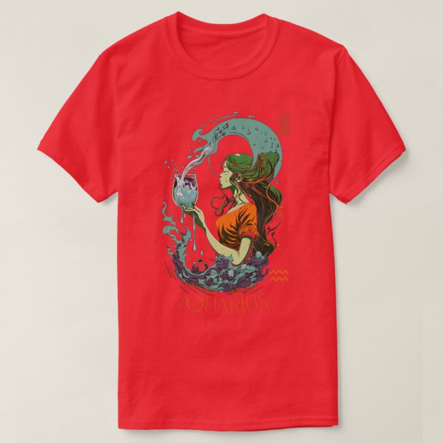 aquarius zodiac T-Shirt (Design Front)