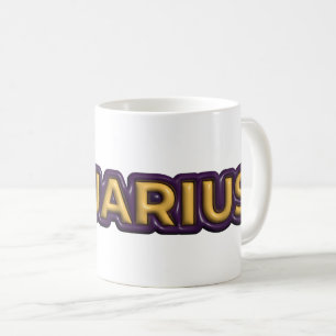 Aquarius Zodiac Text Design Coffee Mug