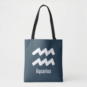 Aquarius Zodiac Traits Minimal Astrology Tote Bag