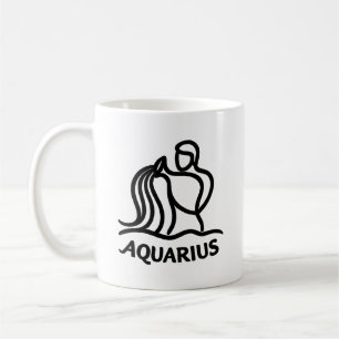 Aquarius Zodiac Water Bearer Astrology Design Coffee Mug