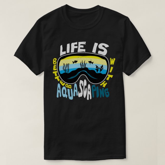 Aquascaping Aquarium Underwater Gardening T-Shirt (Design Front)