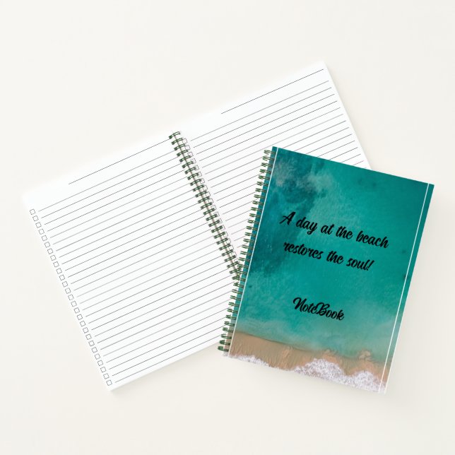 Aquatic :A day at the beach restores the soul! Notebook (Inside)