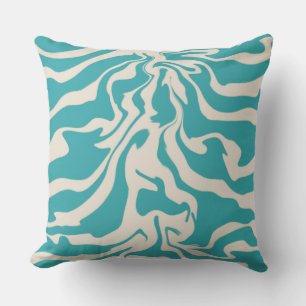 Aquatic Abstract Throw Pillow
