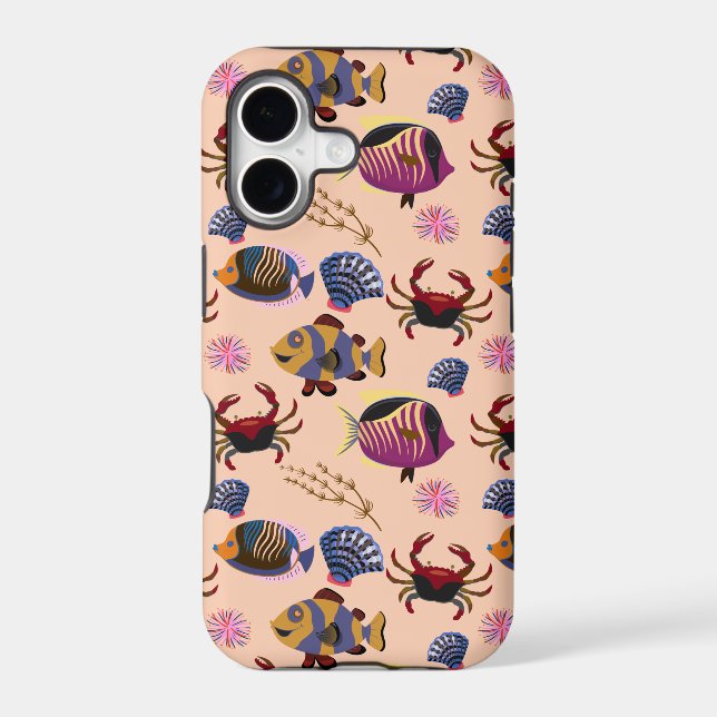 Aquatic animals pattern | ocean underwater life 10 (Back)