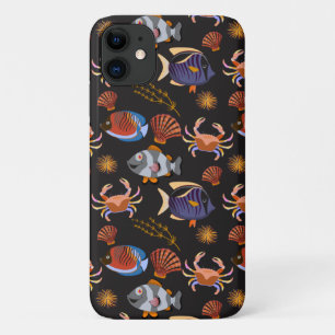 Aquatic animals pattern   ocean underwater life 11 iPhone 11 case