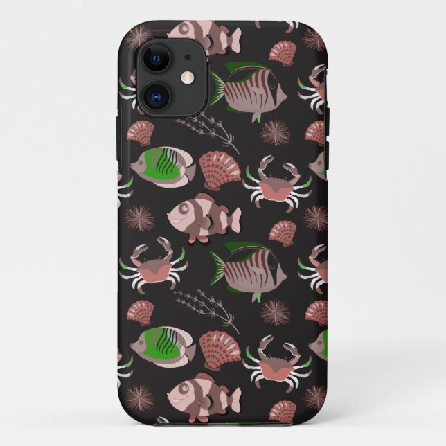 Aquatic animals pattern | ocean underwater life 12 Case-Mate iPhone case (Back)