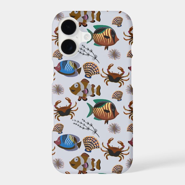 Aquatic animals pattern | ocean underwater life 14 (Back)