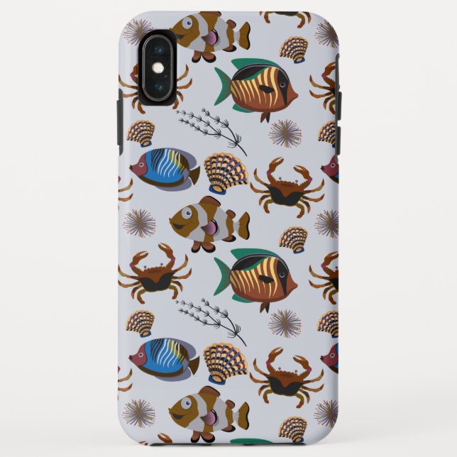 Aquatic animals pattern | ocean underwater life 14 Case-Mate iPhone case (Back)